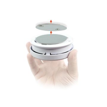 Detector-Mount-|-Diameter:-70-mm-|-Magnetic-|-Adhesive-Tape-|-Silver-1