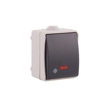 Intrerupator-simplu-cu-led-Solera-3303IL-aparent-gri-IP54-1