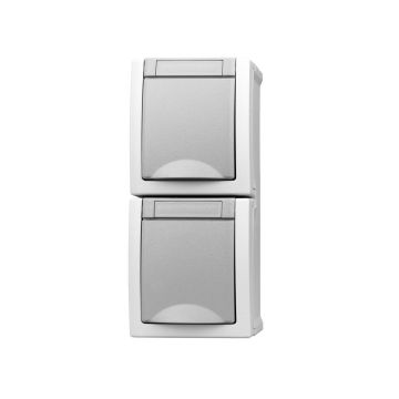 Priza-dubla-Schrack-Visio50-EV211013-aparent-vertical-cu-capac-gri-IP54-conexiune-elastica-1