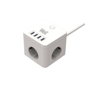 Prelungitor-Well-3-prize-3m-4x-USB-cu-protectie-cablu-3x1.5mmp-1