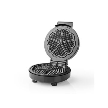 Waffle-Maker-|-5-Heart-shaped-waffles-|-19-cm-|-1000-W-|-Automatic-temperature-control-|-Aluminium-/-Plastic-1