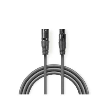 Balanced-Audio-Cable-|-XLR-3-Pin-Male-|-XLR-3-Pin-Female-|-Nickel-Plated-|-15.0-m-|-Round-|-PVC-|-Dark-Grey-|-Gift-Box-1