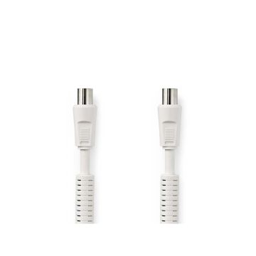 Coax-Cable-|-IEC-(Coax)-Male-|-IEC-(Coax)-Female-|-Nickel-Plated-|-100-dB-|-75-Ohm-|-Double-Shielded-|-2.00-m-|-Round-|-PVC-|-White-|-Box-1