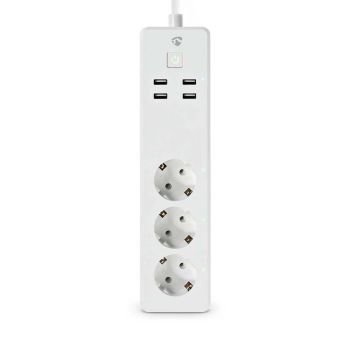 SmartLife-Power-Strip-|-Wi-Fi-|-3x-Plug-with-earth-contact-(CEE-7/3)-/-4-x-USB-|-16-A-|-3680-W-|-1.80-m-|-10--40-°C-|-Android™-/-IOS-|-White-1