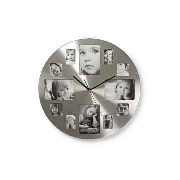 Wall-Clock-|-Diameter:-400-mm-|-Metal-|-Silver-1