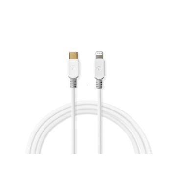 Lightning-Cable-|-USB-2.0-|-Apple-Lightning-8-Pin-|-USB-C™-Male-|-480-Mbps-|-Gold-Plated-|-2.00-m-|-Round-|-PVC-|-White-|-Window-Box-1