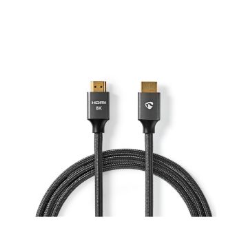 Ultra-High-Speed-HDMI™-Cable-|-HDMI™-Connector-|-HDMI™-Connector-|-8K@60Hz-|-48-Gbps-|-1.00-m-|-Round-|-6.3-mm-|-Anthracite-/-Gun-Metal-Grey-|-Cover-Window-Box-1