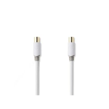 Coax-Cable-|-IEC-(Coax)-Male-|-IEC-(Coax)-Male-|-Gold-Plated-|-75-Ohm-|-Single-Shielded-|-5.00-m-|-Round-|-PVC-|-White-|-Polybag-1