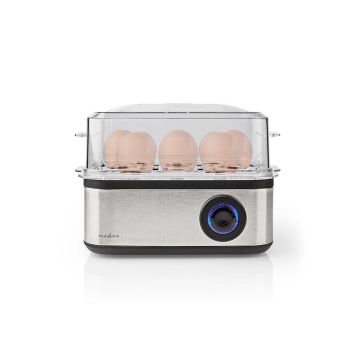 Egg-Boiler-|-8-Eggs-|-Measuring-Cup-|-Aluminium-/-Black-1