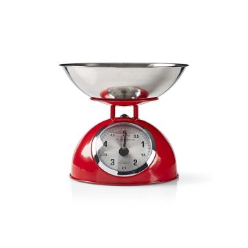 Kitchen-Scales-|-Analog-|-Stainless-Steel-|-Removable-Bowl-|-Red-1