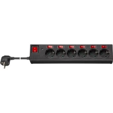 AC-power-strip-with-surge-protection-and-switch-1.5-m-black--6-safety-sockets-individually-switchable-sockets-childproof-1