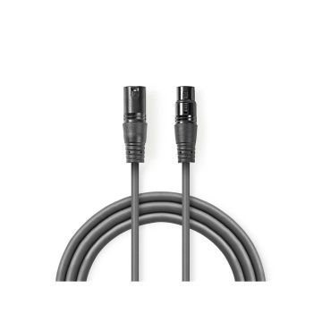 DMX-Adapter-Cable-|-XLR-3-Pin-Male-|-XLR-3-Pin-Female-|-Nickel-Plated-|-5.00-m-|-Round-|-PVC-|-Dark-Grey-|-Carton-Sleeve-1