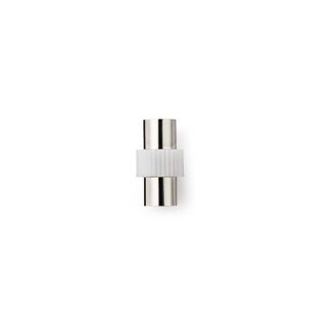 Satellite-&-Antenna-Adapter-|-IEC-(Coax)-Female-|-IEC-(Coax)-Female-|-Nickel-Plated-|-75-Ohm-|-Straight-|-Metal-/-Plastic-|-White-|-1-pcs-|-Box-1