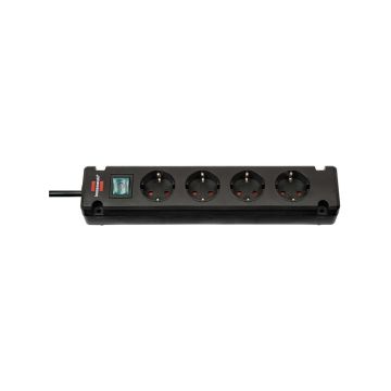 Bremounta-power-strip-4-way-(multiple-socket-with-90-degree-sockets-power-strip-with-mounting-option-and-1.5-m-cable)-black-TYPE-F-1