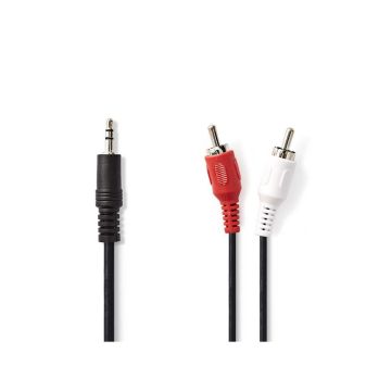 Stereo-Audio-Cable-|-3.5-mm-Male-|-2x-RCA-Male-|-Nickel-Plated-|-1.50-m-|-Round-|-Black-|-Box-1