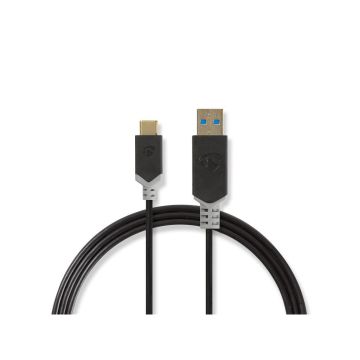 USB-Cable-|-USB-|-USB-A-Male-|-USB-Type-C™-Male-|-Gold-Plated-|-1.00-m-|-Round-|-PVC-|-Anthracite-|-Polybag-1