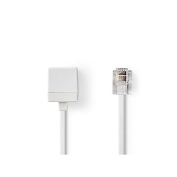 Telecom-Extension-Cable-|-RJ11-Male--RJ11-Female-|-5.0-m-|-White-1