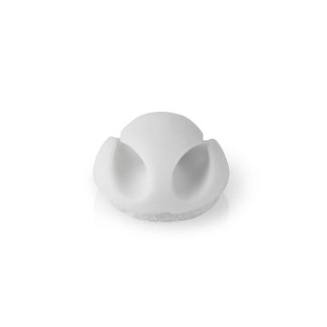 Cable-Management-|-Cable-Clip-|-Click-and-Go-|-6-pcs-|-Number-of-slots:-2-Slots-|-Maximum-cable-thickness:-5.3-mm-|-TPE-|-White-1