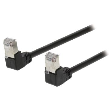 Cablu de retea SF/UTP Valueline, cat5e, patch cord, 3m, negru