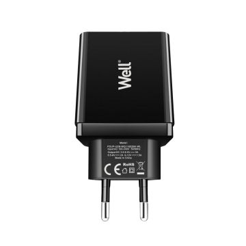 Alimentator-USB-230V-1-iesire-QuickCharge3.0-18W-NEGRU-Well-1