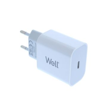 Incarcator-retea-Well-1x-USB-C-PD-20W-alb-1