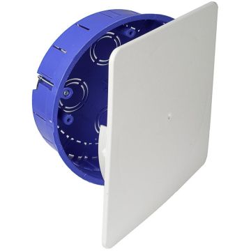 Doza-derivatie-Solera-5516GW-gips-carton-capac-patrat-cu-cleme-incastrata-14-intrari-Ø25-4-intrari-Ø32-Ø150x46-set-4-bucati-1