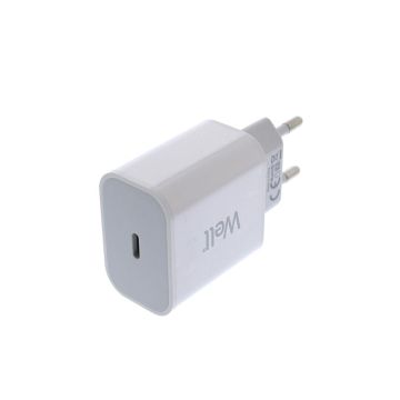 Incarcator-retea-Well-1x-USB-C-PD-20W-alb-1