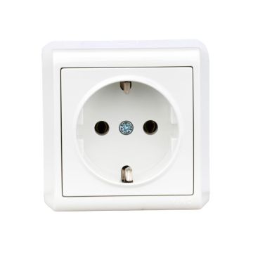 Priza-simpla-Schrack-Visio50-EV311002-aparent-alb-cleme-cu-surub-1