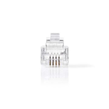 Telecom-Connector-|-Connector-type:-RJ11-|-Straight-|-Plating:-Gold-Plated-|-PVC-|-Transparent-1