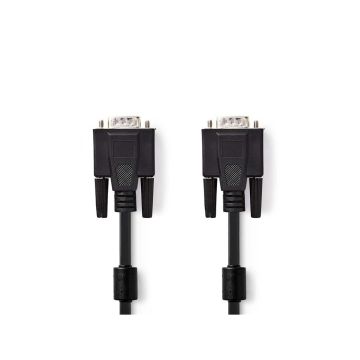 VGA-Cable-|-VGA-Male-|-VGA-Male-|-Nickel-Plated-|-Maximum-resolution:-1280x768-|-5.00-m-|-Round-|-ABS-|-Black-|-Envelope-1