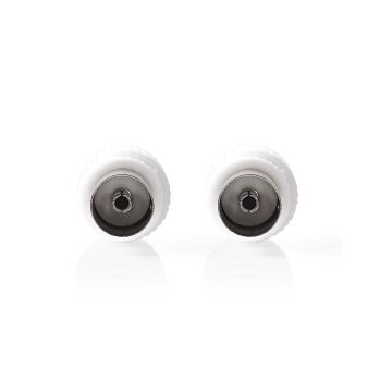 IEC-(Coax)-Connector-|-Straight-|-Female-|-Nickel-Plated-|-75-Ohm-|-Screw-|-Cable-input-diameter:-7.0-mm-|-Metal-/-PVC-|-White-|-2-pcs-|-Envelope-1