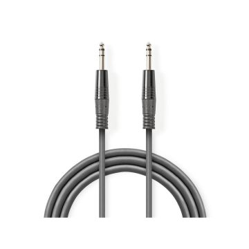 Stereo-Audio-Cable-|-6.35-mm-Male-|-6.35-mm-Male-|-Nickel-Plated-|-5.00-m-|-Round-|-Dark-Grey-|-Carton-Sleeve-1