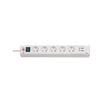 Bremounta-socket-strip-5-way-with-2-USB-charging-sockets-white-3.00-m-H05VV-F-3G1.5-TYPE-F-1